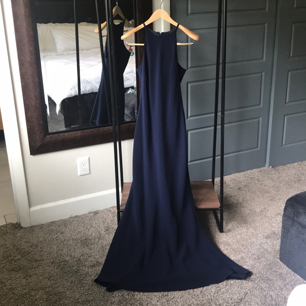 Calvin Klein evening gown STUNNING navy Sz 6